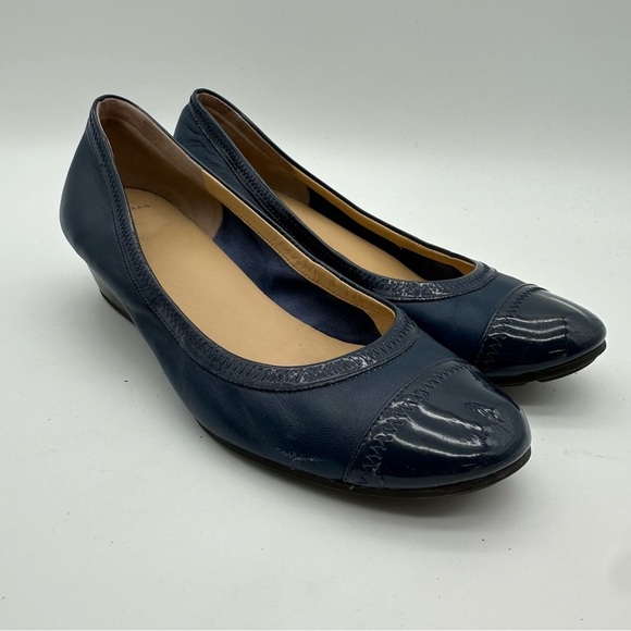Cole Haan Shoes - Cole Haan x Nike Air Navy Blue Leather Women's Wedges